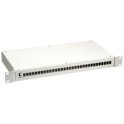 Бокс оптический Cabeus, портов: 32, SC (LC duplex), 1U, 485х200х44 (ШхГхВ), цвет: серый, (FO-19-32-SC)
