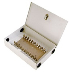 Бокс телефонный для 1-10 плинтов (10-100 пар) типа Krone,металл (330х227х90мм), арт. БТН-М-10П