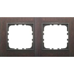 Рамка 2-постовая из натурального темного дерева (венге) Серия LK60 Экопласт, арт. 864245